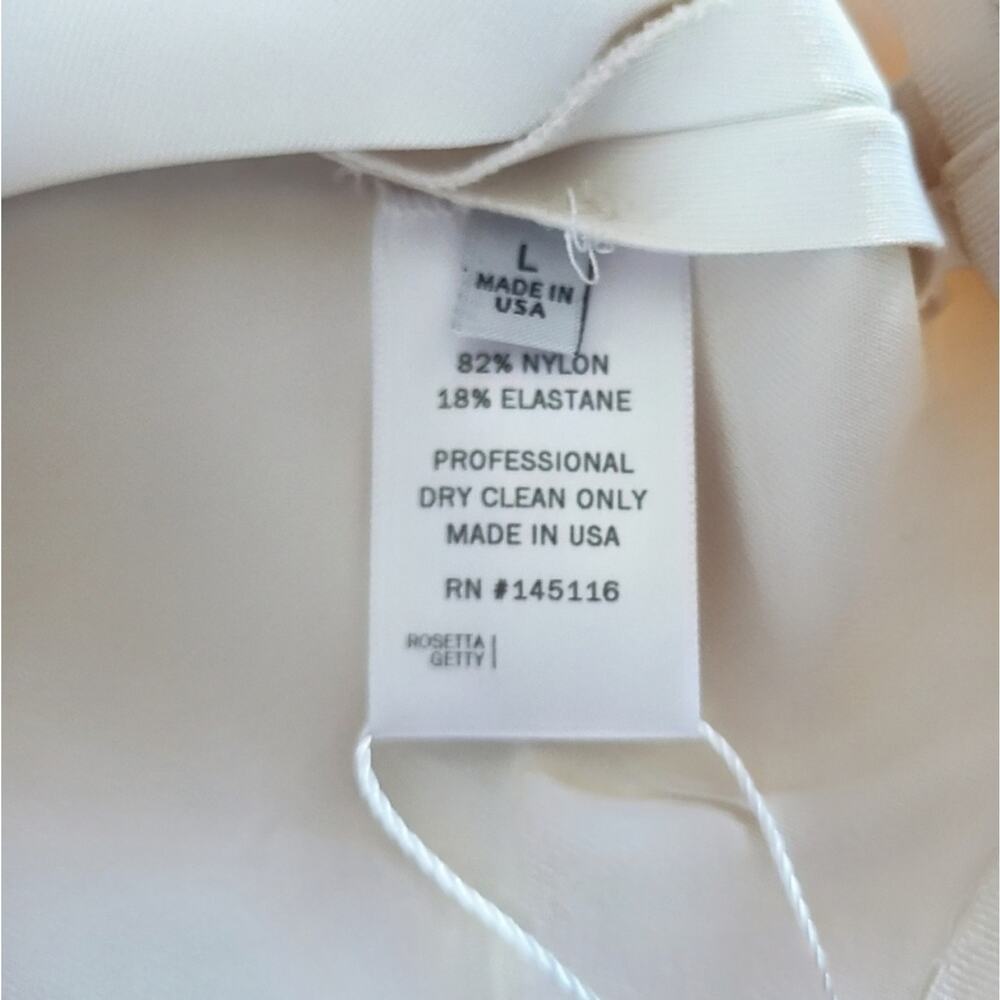 Rosetta Getty Parchment Ivory Scuba Sweetheart Neck Top Size Large NWT $695 - Picture 16 of 16